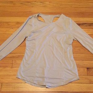 Light grey top running open back size m